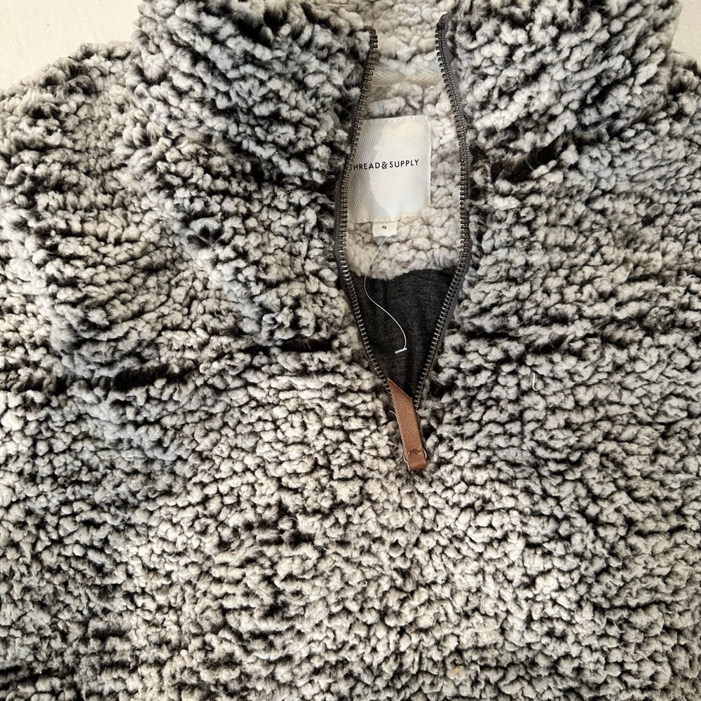 Forest Pattern Quarter Zip Pullover, Thread & Sup… - image 6